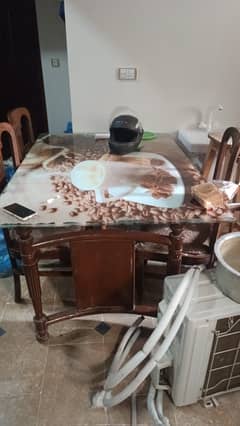 Urgent sell my dining table with 6 chair