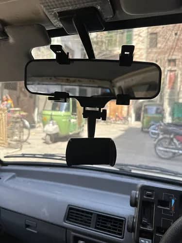 Rear view Mirror Mobile Phone Holder (For Cars) 2