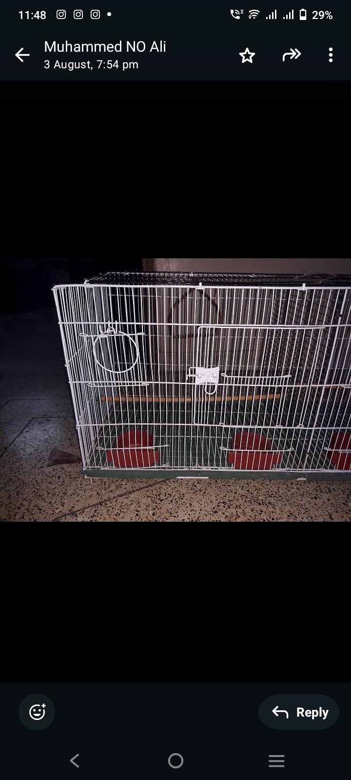 Parrot cage with breeding box 0