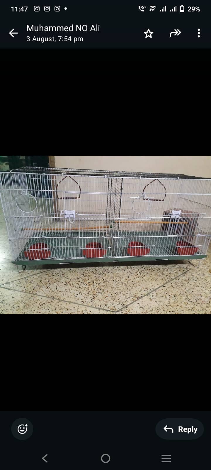 Parrot cage with breeding box 2