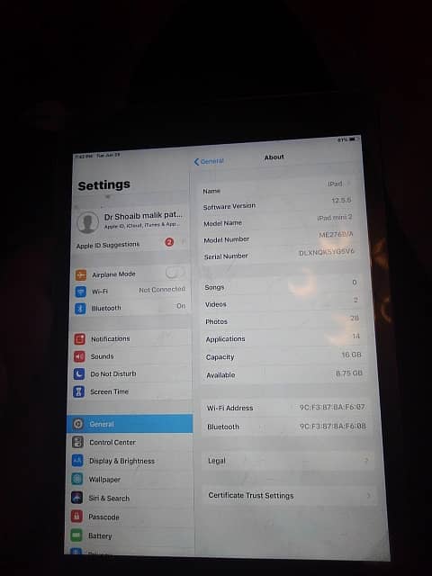 apple ipad mini A1489 16gb urgent sales 4