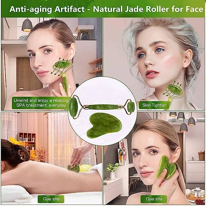 Jade Roller amd Gua Sha Stone Best Quality Avalible Box Packed 6