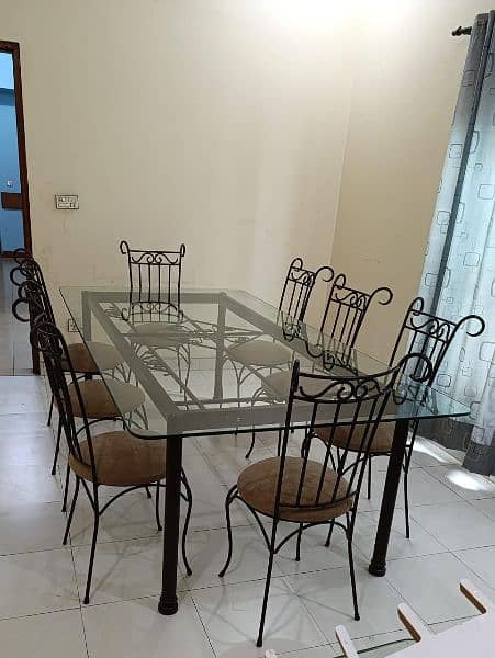 not so used dinning table with 8 chairs 5