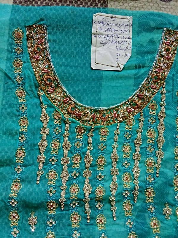 unstitched shirt dupatta in original pure fabric with silk embroidery 2