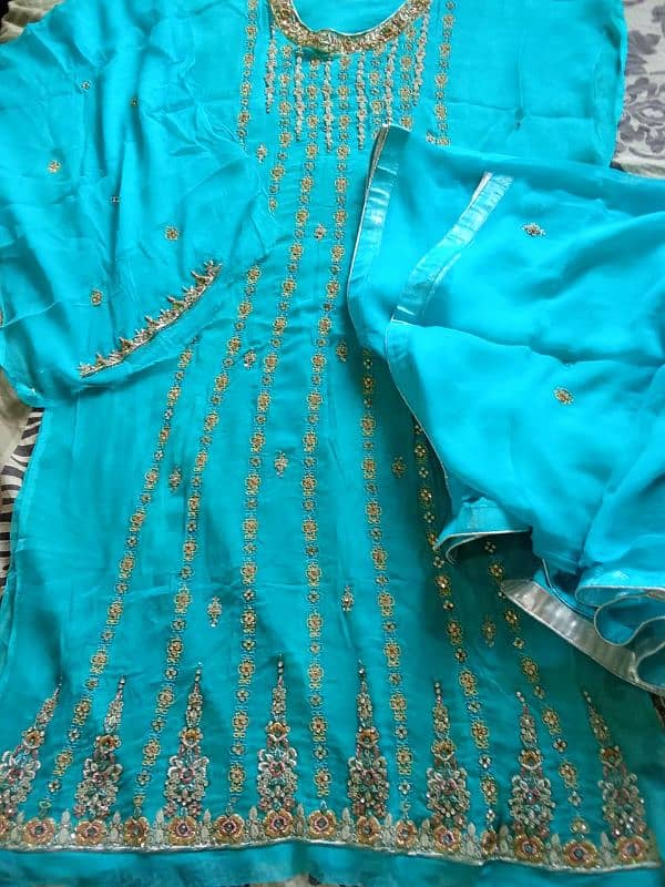 unstitched shirt dupatta in original pure fabric with silk embroidery 6