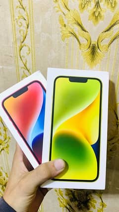 Iphone 14 (red+yellow) box pack 128gb jv 0