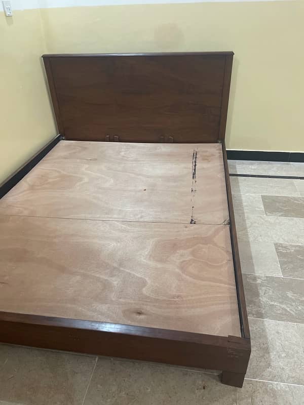 wooden double bed 1