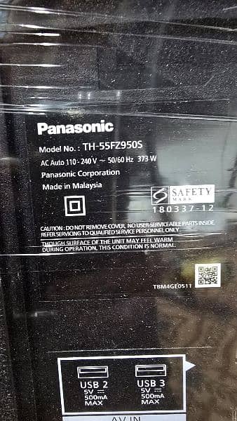 55 INCH PANASONIC OLED 4K SMART WIFI 2160 3840 10