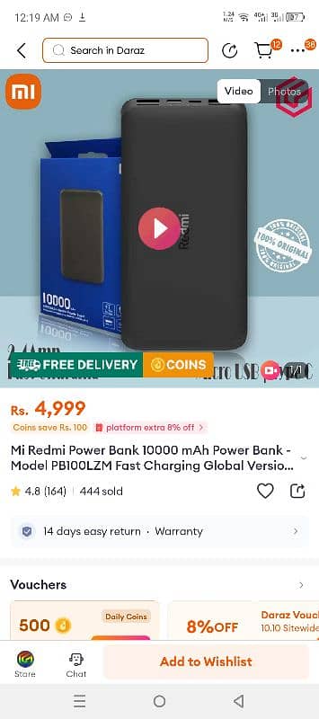 Redmi Power Bank 10,000mAh 3