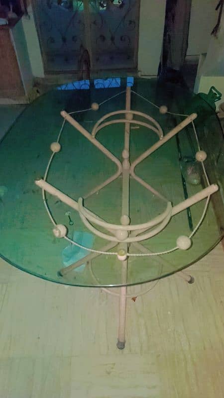 Dining Table Top Glass Dining Table ka ooper wala shisha for sale 2