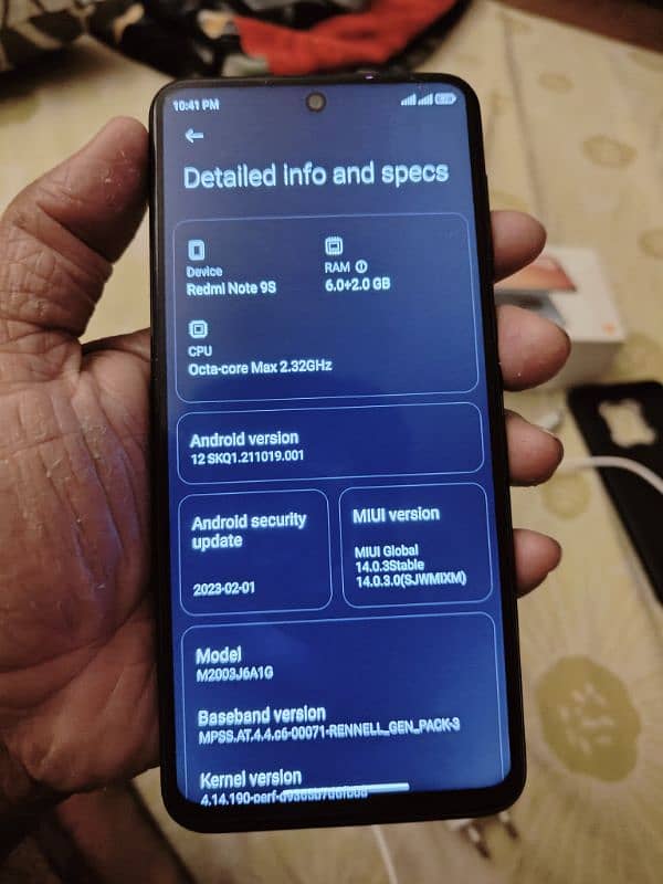 MI Redmi Note 9S Blue complete box 0