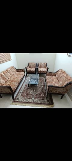 7 Seater wooden sofa set 0