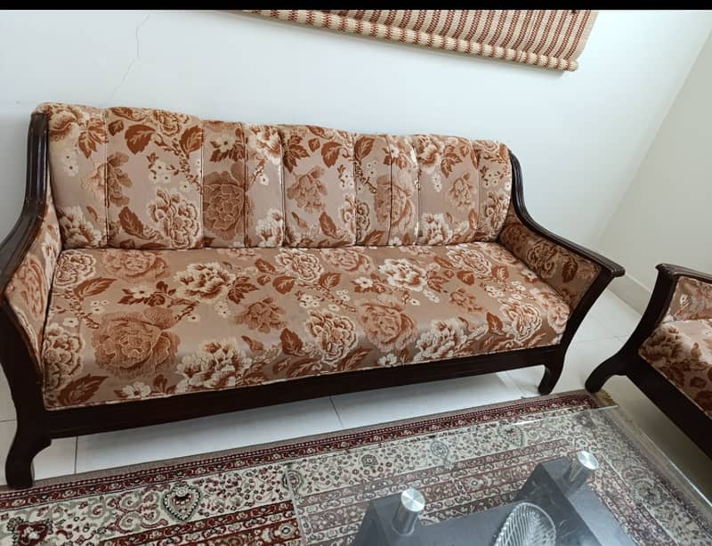 7 Seater wooden sofa set 3