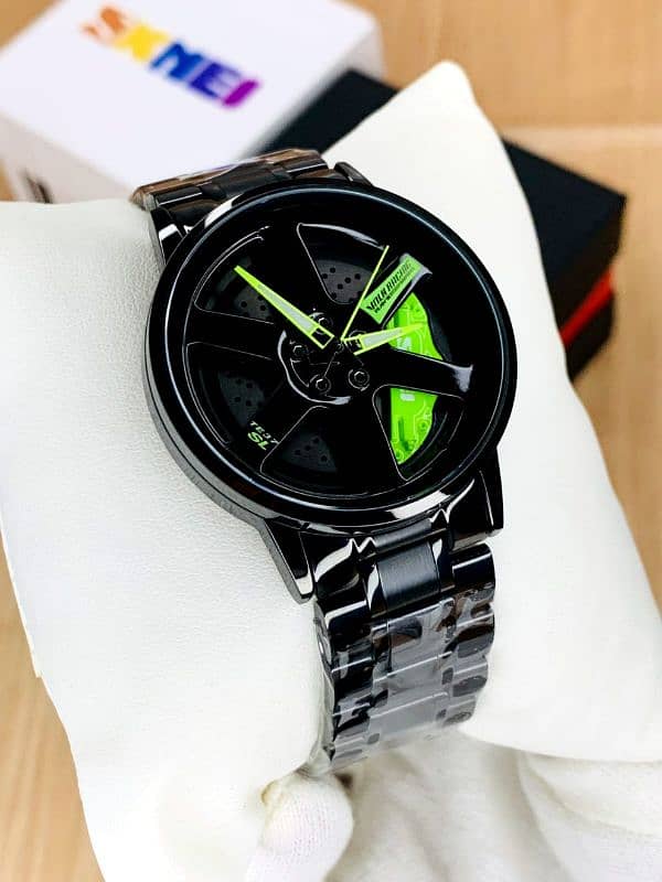 Watch with Wheel Alloy Rim of Car Premium Watch 3