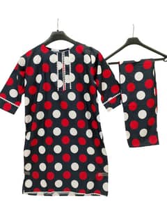 2 Pcs Casuals Stitched suit For Girls Women Soft cotton Export Quality