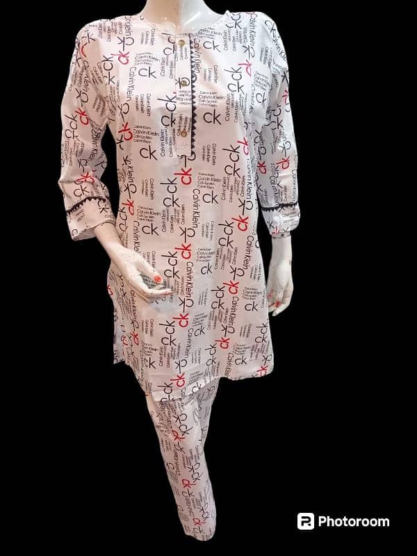 2 Pcs Casuals Stitched suit For Girls Women Soft cotton Export Quality 3