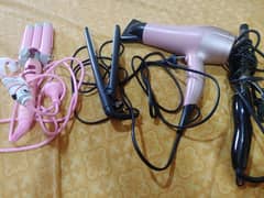 Complete set. . . Hair dryer+straightener+ curler & styler 0