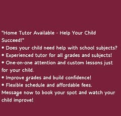 Expert male home tutor available in Gulberg