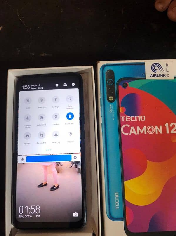 tecno camon 12 air 4/64 with box 2