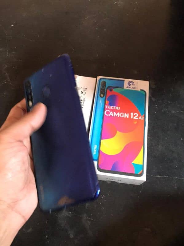 tecno camon 12 air 4/64 with box 8