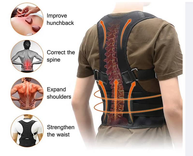 Posture Corrector Back Pain Support Shoulder Gym Belt Girls Men Women 2