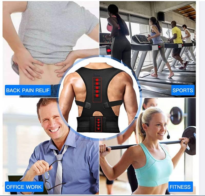 Posture Corrector Back Pain Support Shoulder Gym Belt Girls Men Women 6