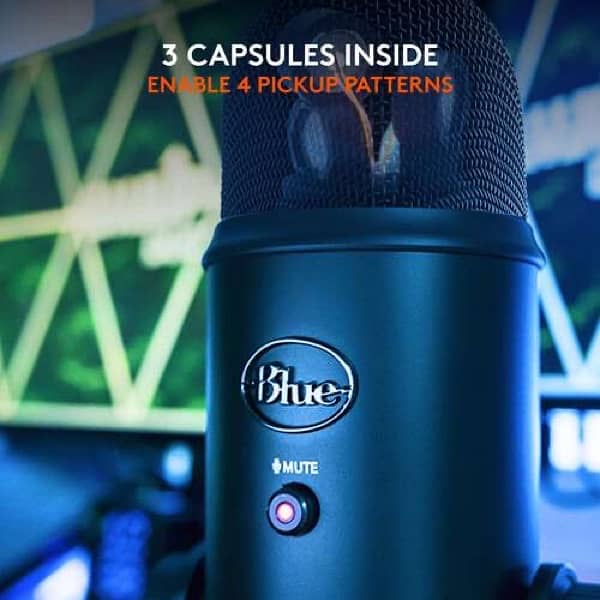 Blue yeti blackout microphone imported from UK. 4