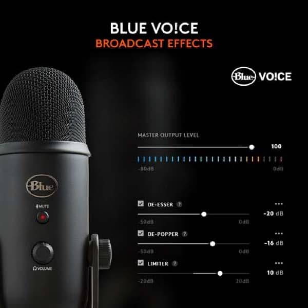 Blue yeti blackout microphone imported from UK. 5