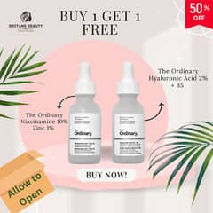 Buy 1 Get 1 FREE The Ordinary Niacinamide 10% + Zinc 1% 30ML + Hyaluro