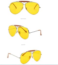 3138 SHOOTER Vintage Aviation Glasses Yellow Lens Aviator Men Women