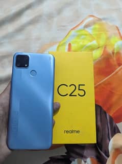 Realme C25 10/8 condition box hai 4GB Ram 128 GB storage