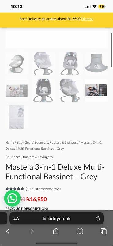 mestella 3 in 1 deluxe multi functional bassinet brand new 0