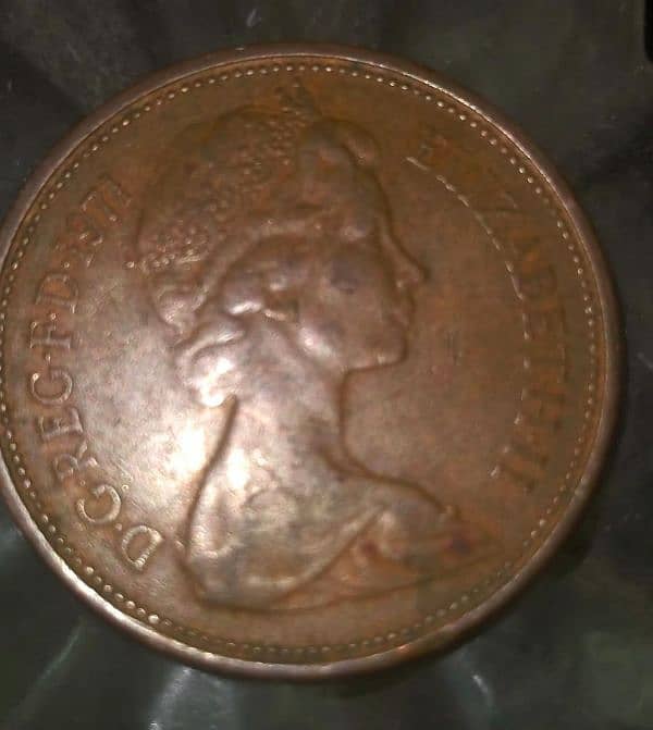 Rare coin 1 pence 1971 Elizabethll 1