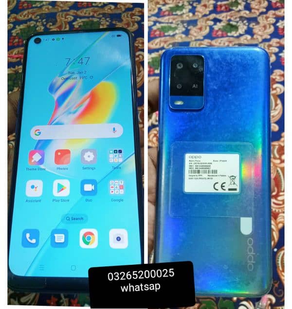 oppo A54 box with charger 10/10 condition 0