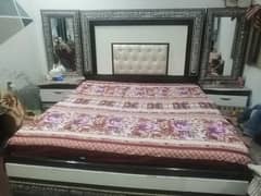 pure wooden bed & dressing