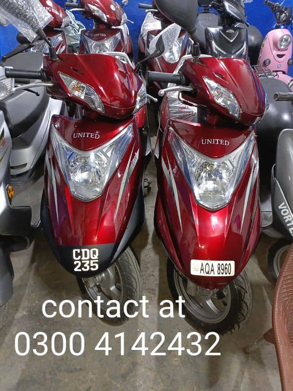 united 100cc scooties 49cc japanese scooties contact at 03004142432 4