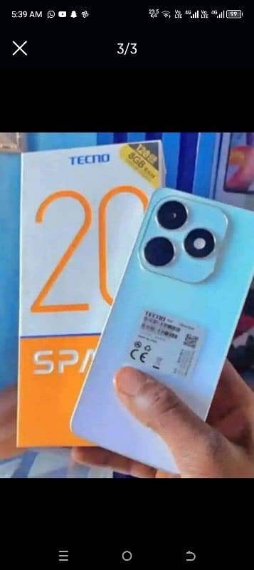 tecno spark 20c 2024 new model 3month used 8 128 gb 4