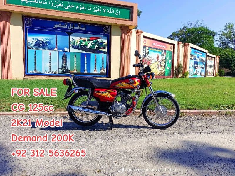 Honda Cg 125cc Euro 2 Red Colour For Sale 2