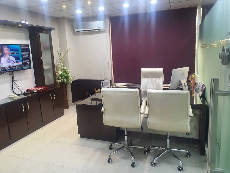 NEAR 2 TALWAR VIP LAVISH FURNISHED OFFICE FOR RENT WITH EXCITIVE CHAMBER MEETING ROOM CUBICLE WORK STATION AC LCD RENT ALMOST FINAL NOTE 1 MONTH COMMISSION RENT SERVICES CHARGES MUST 10