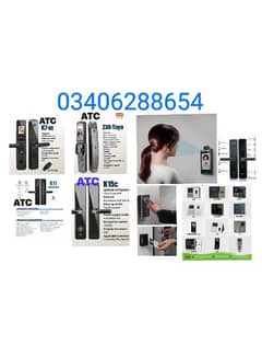 smart digital card handle door lock zkteco fingerprint attendence