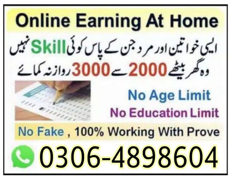 Online job at Home/Part Time/Data Entry/Typing/Assignments/Teaching 0