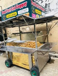 food cart steel cart gol gappy dahi bhaly shawarma burger