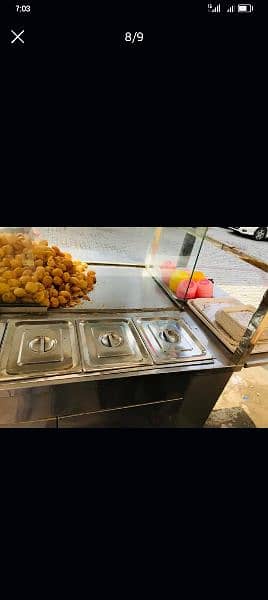 food cart steel cart gol gappy dahi bhaly shawarma burger 4