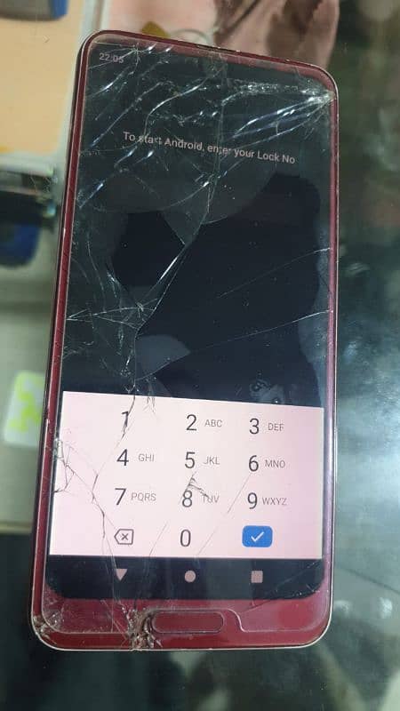 sharp aquas R2 mobile glass broken 1