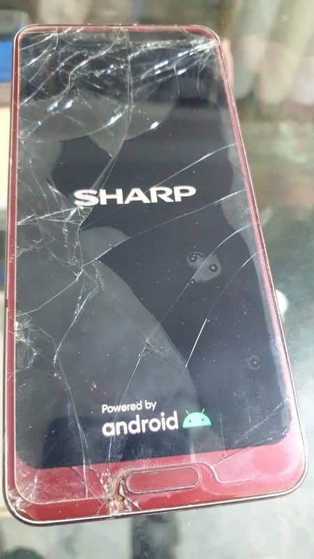 sharp aquas R2 mobile glass broken 2