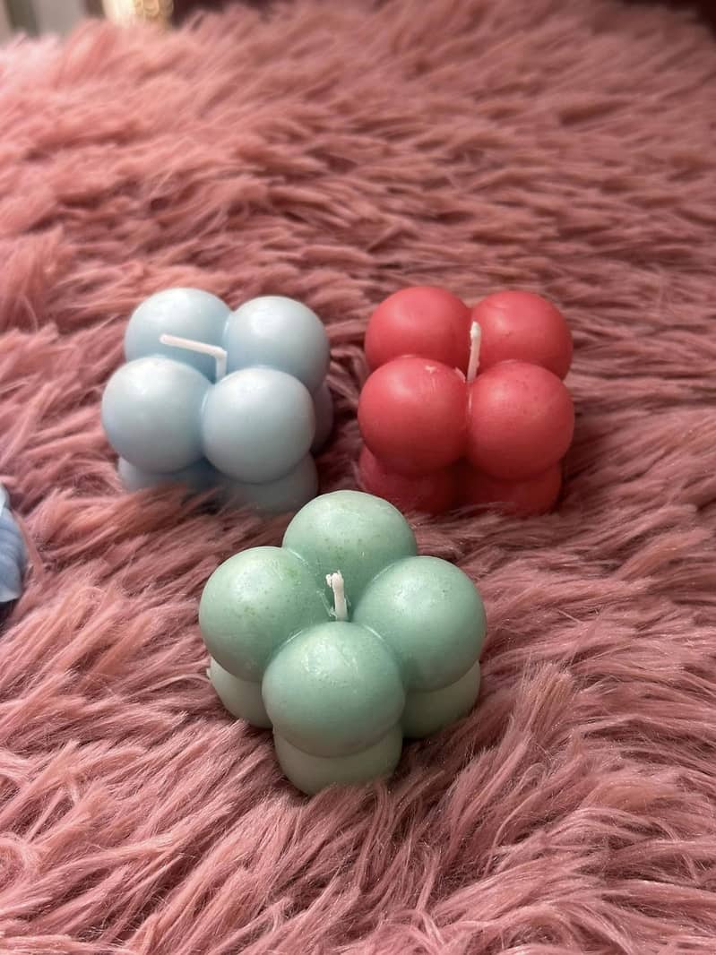 scented mini  bubble candles 4