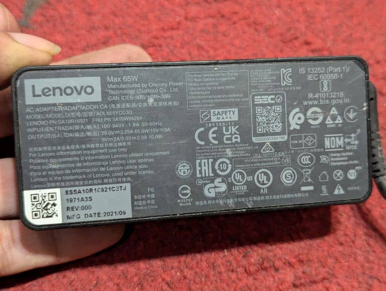 Lenovo Carbon X1 Type C Charger Original 0