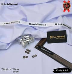 *Gul Ahmed* Men's Unstitched Wash and Wear Plain Suit