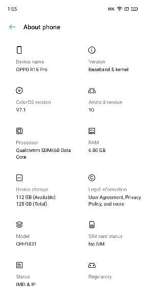 OPPO R15 PRO 6gb 128gb 10/10 h Non PTA"o3o5.1o5five7two. 1"h all read. 14