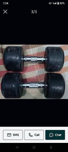 4 kg fix dumbbells pear 5 kg 4  plates metal and 1pear  dumbelrod clip